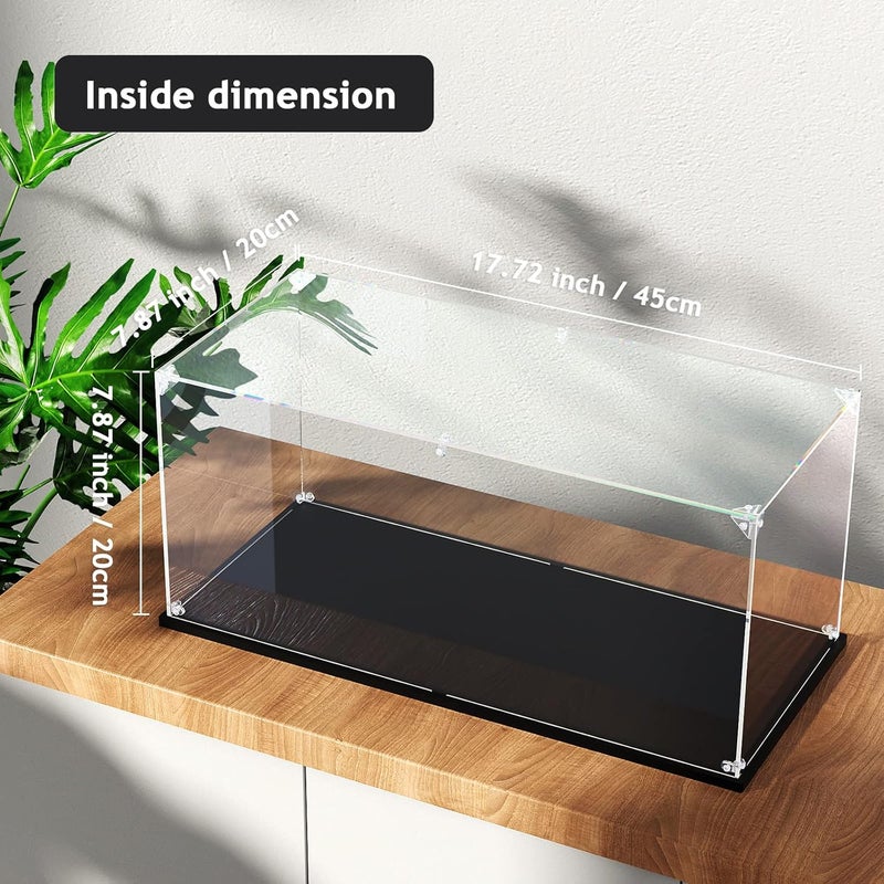 dofopo Clear Acrylic Display Case, Self-Assemble Showcase for Collectibles, Action Figures, Dolls- Alternative Glass Box for Commemorative Gifts (17.7x8x8 inch, 45x20x20 cm) - Image 5